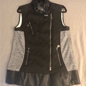 Spoftalm Vest-women’s Size L~Vegan Leather Trim